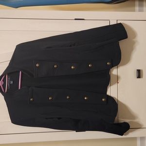 Tommy Hilfiger military knit jacket m, navy, size large